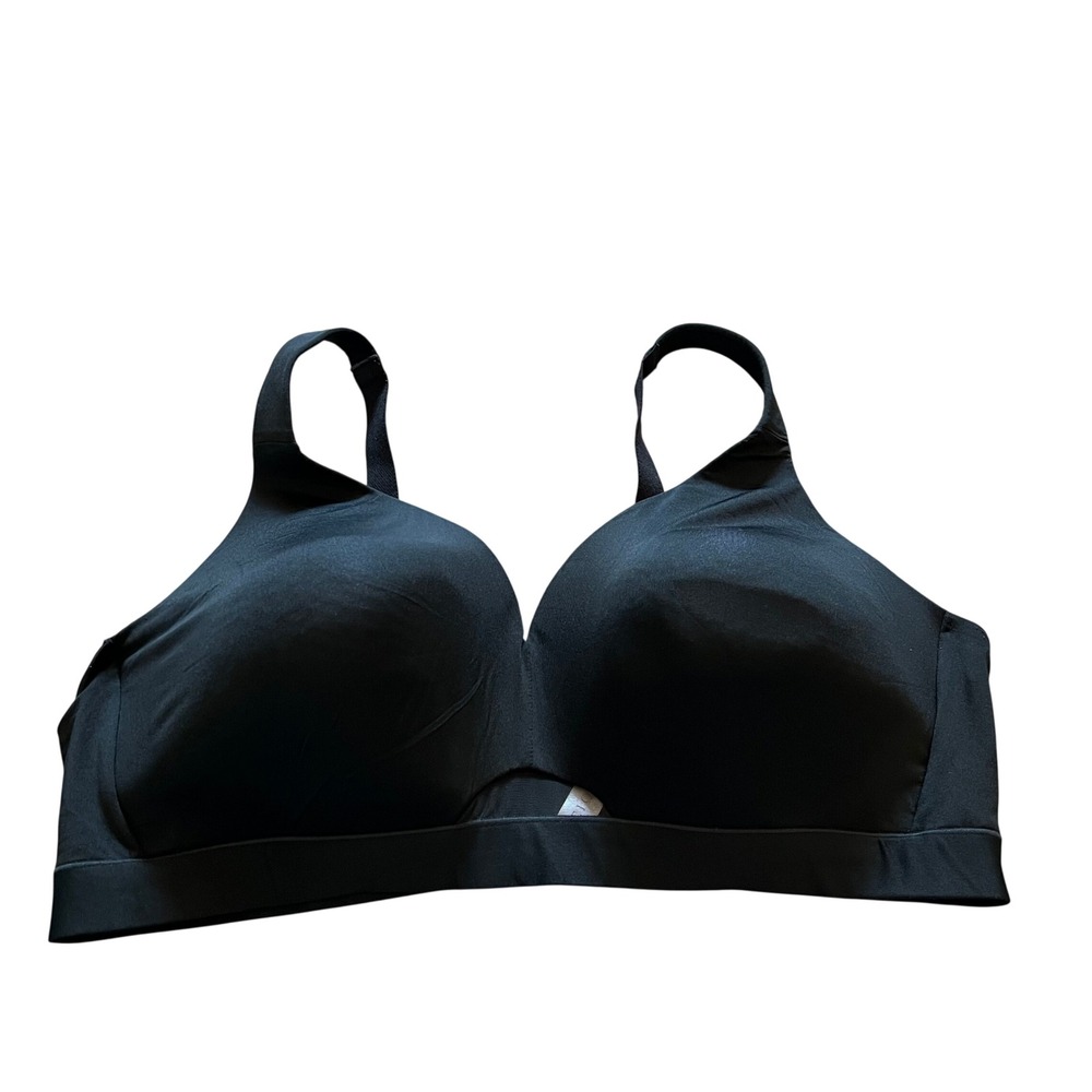 Cacique Black Lightly Lined No-Wire Wireless Bra 44C 5196